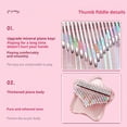 thumbnail image 4 of Kalimba 17 Note Keys Thumb Piano Pink Crystal Clear Finger Piano, 4 of 8