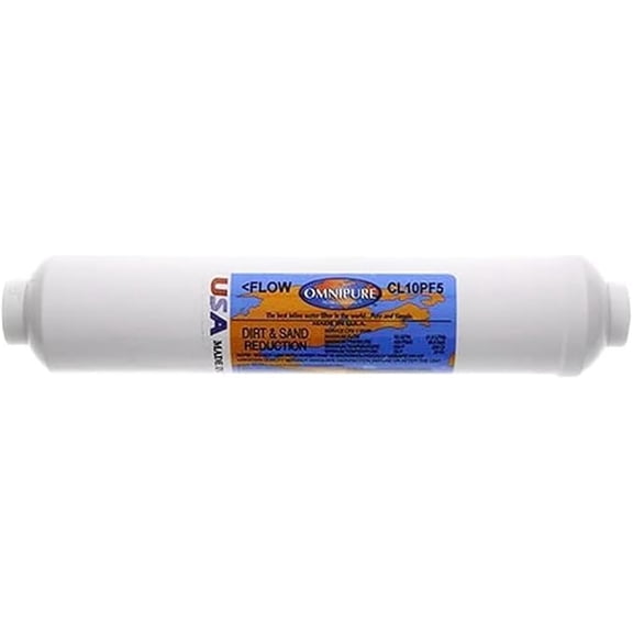 IPW Industries Inc-Omnipure - (CL10PF5-C) - 10" x 2" Sediment Inline Filter - 5 Micron 3/8" FPT
