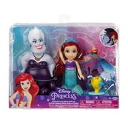 Disney Princess the Little Mermaid Ariel and Ursula 6 inch Fashion Doll Gift Set with Flounder and Sabastian
