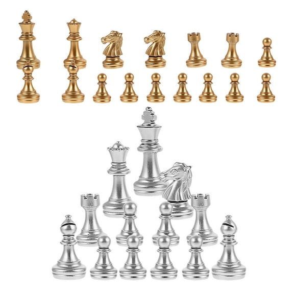 KALLORY 1 Set Assorted Plastic Chess Pieces Stable Design for Games and Chess Sets