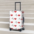 thumbnail image 2 of Lsque Heartbeat Symbol Printed Luggage Cover, Travel Luggage Protector,Scratch and Dirt Resistant, Fits 18-32 Inch Luggage - Large, 2 of 9