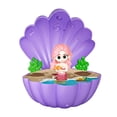 thumbnail image 2 of 20Inch Mermaid Shell Sprinkler Splash Toy with Stake, Durable Plastic Outdoor Water Play Toy, Fun Backyard Sprinkler Toy for Summer Cooling, Family Outdoor Activities, Pool Parties, 2 of 6