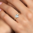 thumbnail image 4 of Gem Stone King 14K Two Tone Gold Sky Blue Topaz and Lab Grown Diamond Engagement Ring for Women | 2.04 Cttw | Heart Shape 8MM | Gemstone November Birthstone | Size 7, 4 of 6