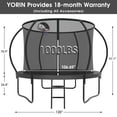 thumbnail image 2 of YORIN Trampoline pour 3-4 Enfants, Trampoline de 10 Pi pour Adultes avec Filet d'Enceinte, Panier de Basketball, Échelle, Capacité de Poids de 1000 Lb, Trampoline Récréatif Extérieur, Trampoline Robuste, 2 of 8