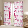 thumbnail image 2 of jejeloiu Bowtie Monogrammed K Curtains Pack of 2 (42x84 Each),Cartoon Bow Knot Curtains Blackout,Pink Kawaii Bowknot Bedroom Curtains For Girl Teens,Ultra Soft Bedroom Decor, 2 of 6