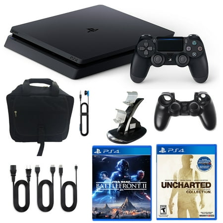 Playstation 4 1TB Limited Edition Star Wars Console with Nathan Drake Game and Accessories