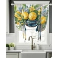 thumbnail image 5 of Tropical Lemon Tie Up Curtains for Window, Thermal Insulated Balloon Shade Adjustable Rod Pocket Curtains Valance Panels for Kitchen Bathroom Cafe 46 x 63 Vintage Summer Botanical, 5 of 6