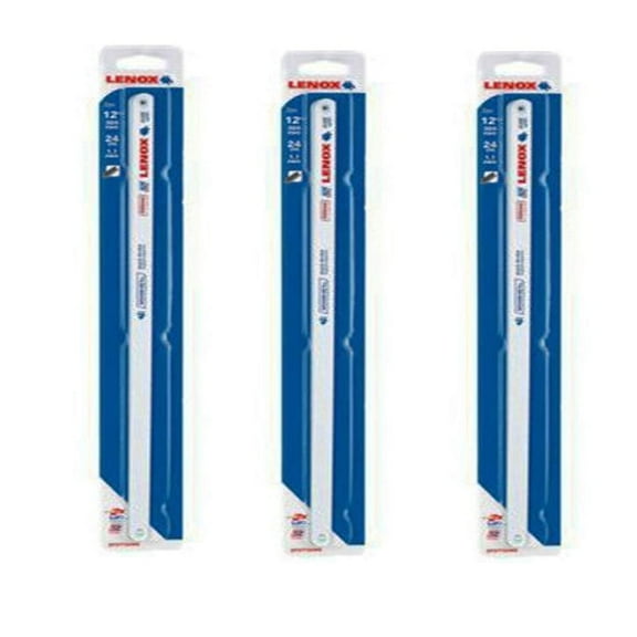 LENOX Tools Hacksaw Blade, 12-inch, 24 TPI, 2-Pack 20161T224HE, 3 Pack