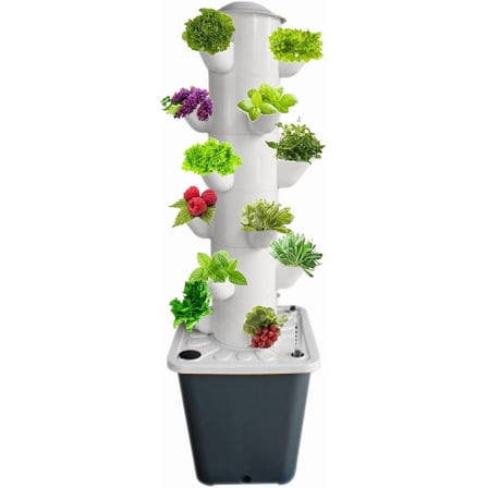 Hydroponics Growing System kit, 18 Pods Vertical Hydroponic Tower for Smart Indoor Home Gardening Lovers Hydroponic Germination Kit