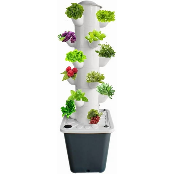 Hydroponics Growing System kit, 18 Pods Vertical Hydroponic Tower for Smart Indoor Home Gardening Lovers Hydroponic Germination Kit