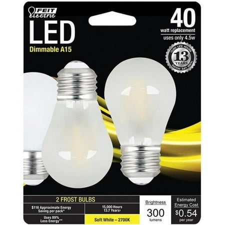 

Feit Electric 7184633 A15 E26 827 4.5 & 40W LED 2700K Light