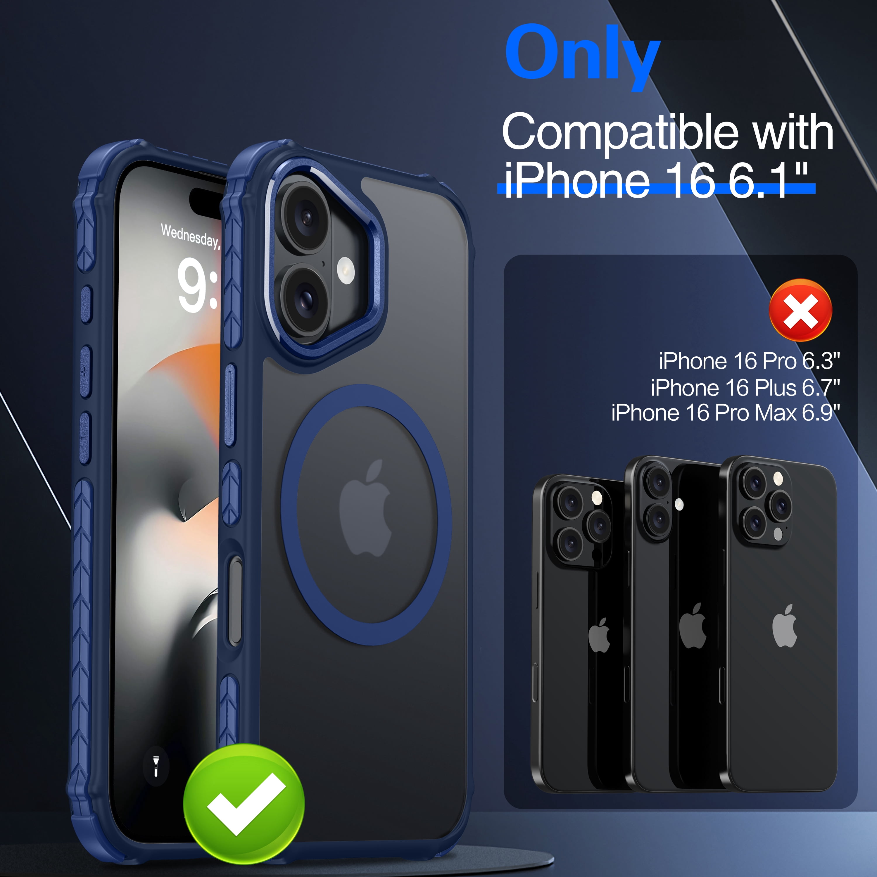 ANTSHARE Cover Magnetica Per IPhone 16 - Custodia Antiurto Opaca Traslucida Con Anello MagSafe E Pellicola 9H Inclusa - Protezione 360° - 5
