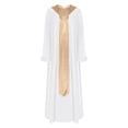 thumbnail image 3 of RUNQHUI Women’s Choir Robe Roman Cassock Flared Long Sleeves Pulpit Robe and Pastor White M, 3 of 5