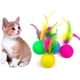 thumbnail image 1 of Paquete de 5 pelotas de juguetes para gatos, coloridas pelotas de esponja de Golf, pelotas de plumas para gatos, juguetes interactivos para hacer ejercicio, colores brillantes, 1 of 5