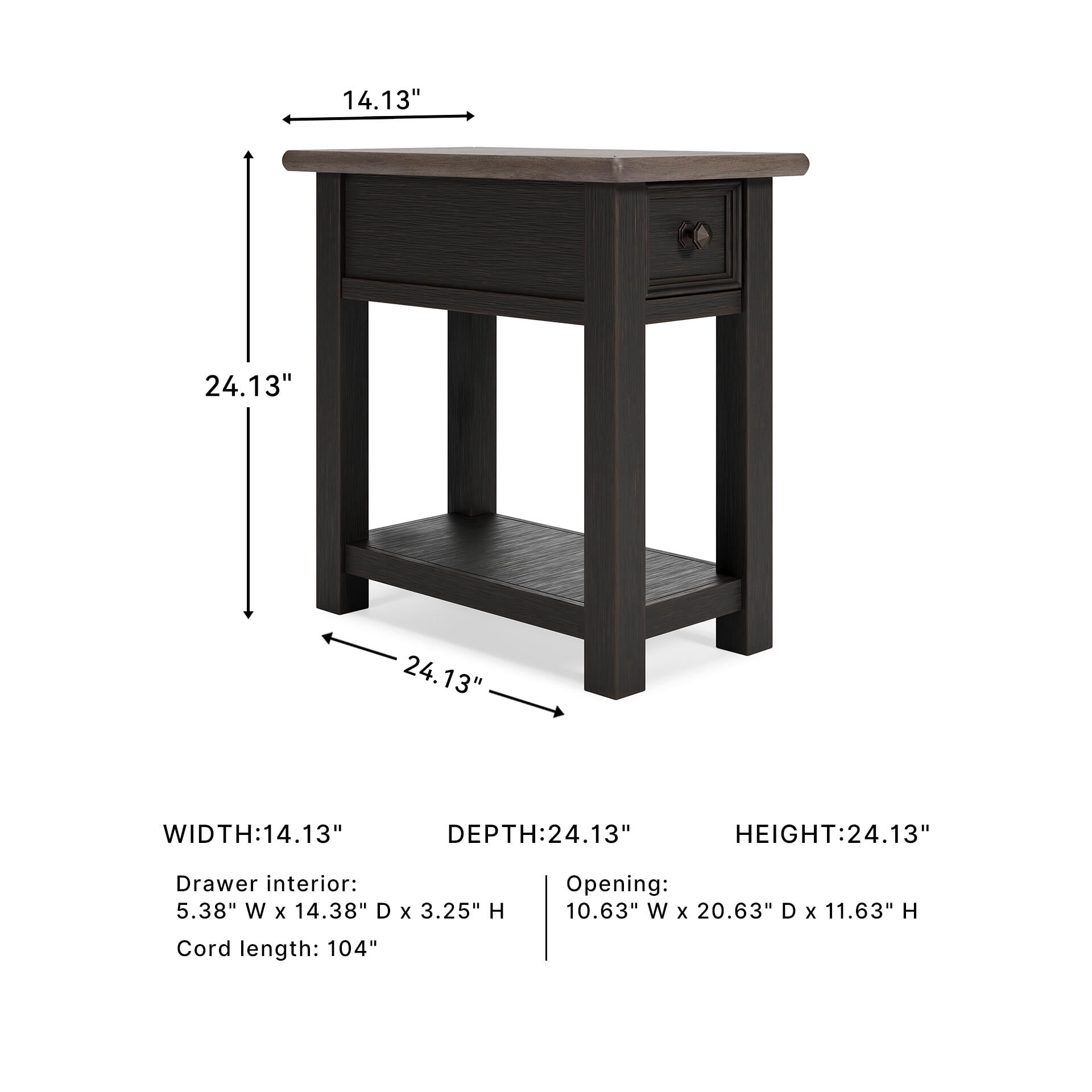 Signature Design by Ashley Casual Tyler Creek Chairside End Table Two-tone