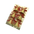 thumbnail image 4 of 6 adornos de campana de Navidad, decoración navideña, decoración decorativa para colgar en el de Navidad, para ventana, regalo de aniversario Dorado, 4 of 8
