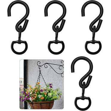 LaLaGreen Shepherd Hooks (63 Inch, 4 Pack) Black Hook For 63