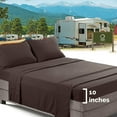 thumbnail image 3 of Nestl RV/Short Queen Bed Sheets Set Bedding Sheets Set for Campers, 6-Piece Bed Set, Deep Pockets Fitted Sheet, 100% Luxury Soft Microfiber 2 Bonus Pillowcases, Brown, 3 of 5