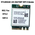 thumbnail image 4 of MóDulo InaláMbrico 2,4G 5G 802.11AC/AX AW-XB473NF RTL8852AE RTL8852 Wifi 6 -MIMO Tarjeta de Red Bluetooth 5.2 para Win 10, 4 of 5