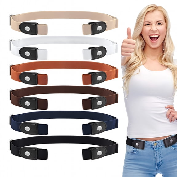 TELOLY No Buckle Stretch Belt Adjustable Unisex Belt Invisible Elastic Belt for Men Women Jeans Pants Skirts