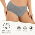 thumbnail image 3 of Zimi 4-Pack Women's Plus Size High Waisted Briefs Panties XL-5XL Big Curvy Woman Lace Cotton Underwear, 3 of 6