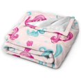 thumbnail image 3 of Cute Mermaids Pink -Fleece Blanket, 50"X40" in Throw Blanket for Bed Couch Sofa, Lightweight Breathable Decorative Bed Blanket, Fuzzy Soft Flannel Blankets for All Seasons, 3 of 6