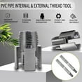 thumbnail image 5 of Integrated Internal & External Pipe Threading Tool, Dual-Function Pipe Thread Cutting Tool For 1/2" & 3/4"& 1" Pvc/Plastic Pipes, Electric Drill Compatible Pipe Threader,Pipe Threading Tool,A, 5 of 7