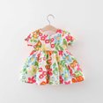 thumbnail image 6 of Fesfesfes Toddler Girls Dress Summer Large Flowers Baby Girls Little Dress Sleeveless Floral Dress Bag Free On Sale, 6 of 9