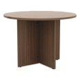 thumbnail image 1 of Alera ALEVA7142WA Table de Conférence Ronde avec Pieds Valencia 42 Pouces - Noyer, 1 of 2