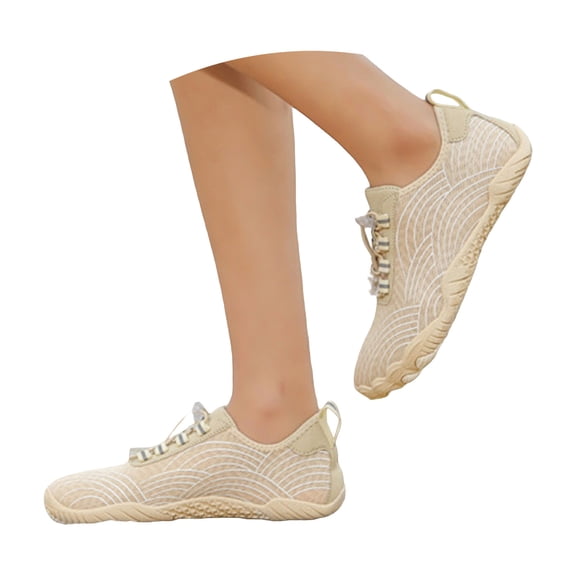 Quick Dry Mens Beach Shoes Summer Walking Hiking Gym Workout Lightweight Barefoot Running Non Outdoor Footwear Beige 35