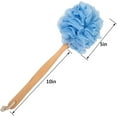 thumbnail image 5 of Shower Sponge Loofah Back Scrubber,Casewin PE Soft Mesh Loofah Body Scrubber with Long Wooden Handle, Bath Sponge for Men Women (Blue), 5 of 6