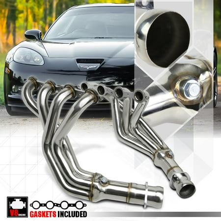 SS Long Tube Exhaust Header Manifold for 05-13 Chevy Corvette C6 Z06 LS2/LS3 V8 06 07 08 09 10 11
