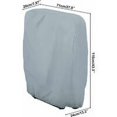 thumbnail image 2 of Funda protectora para sillas de jardín plegables, 2 piezas, antipolvo, impermeable, anti-UV, 210D Oxford Garden Relax Cover para sillón de relax, W71×H110cm (gris) CR, 2 of 5