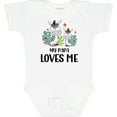 thumbnail image 3 of Inktastic Zebra My Papa Loves Me Boys or Girls Baby Bodysuit, 3 of 5