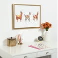 thumbnail image 5 of Kate and Laurel Sylvie Alpacas Horizontal Framed Canvas Wall Art by Cat Coquillette, 18x24 Gold, 5 of 5
