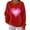 #186 Red, variant on Felirenzacia Plus Size Women’s Valentine Hoodie Love Heart Print Long Sleeve Casual Comfy Pullover Top Romantic Holiday Outfit Women’s Fashion, White,S