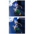 thumbnail image 6 of High-end Antique Orchid Brooch Elegant Green Zircon Brooch Cheongsam Accessories Pin Temperament, 6 of 12