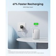 Anker Nano Power Bank, 10,000mAh Portable Charger with 2.3 ft InstaCord Retractable Cable, 45W Max Compact Battery Pack, Smart Display