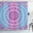 thumbnail image 1 of Ambesonne Ombre Shower Curtain, Mandala Pattern, 69"Wx70"L, Blue White and Violet, 1 of 3