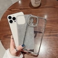 thumbnail image 4 of Clear Glitter Case for iPhone 12 Pro Max Case,Luxury Cute Flexible Sparkly Rhinestone Case with Bling Crystal Shockproof Camera Lens Protector Design for Women Girls-Silver, 4 of 14