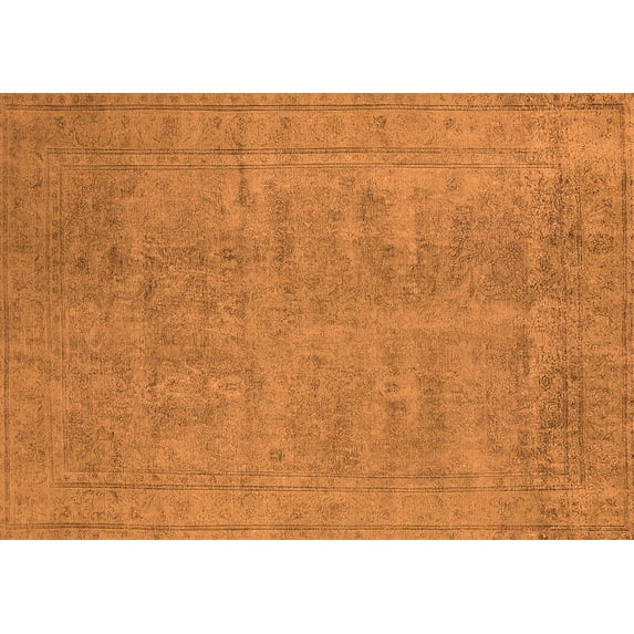 Ahgly Company Indoor Rectangle Oriental Orange Industrial Area Rugs, 5' x 8'