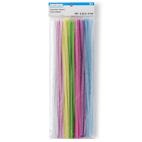 12 Packs: 100 ct. (1,200 total) Pastel Chenille Pipe Cleaners Value Pack by Creatology™