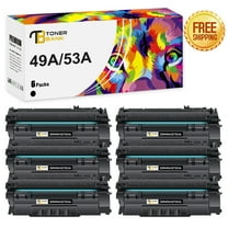 Toner Bank 6-Pack Compatible Toner Replacement for HP 49A Q5949A 49A LaserJet 1160 1160LE 1320 1320N 1320TN 1320NW 3390 3392 Printer Toner Ink Black