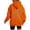 Orange, variant on Printed Hoodie for Casual Long Sleeve Sweatshirt with Stylish Design Everyday Cozy Pull On Top Clothes Women S