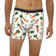 thumbnail image 2 of Men'S Boxer Briefs, Carrot Daucus Pattern Soft And Breathable Mens Underwear Boxer Briefs With Widen Waist, 2 of 2