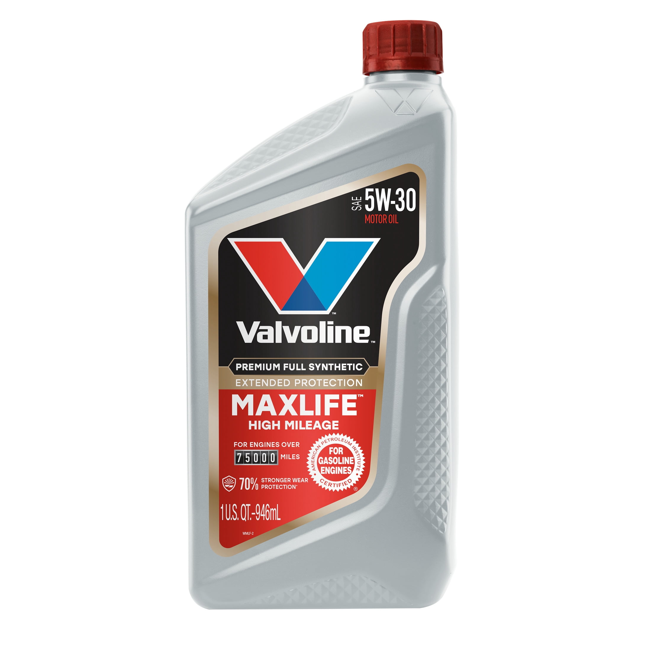 (5 pack) Valvoline MaxLife Extended Protection Full Synthetic High Mileage 5W-30 Motor Oil 1 Quart