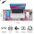 thumbnail image 5 of Long Mouse Pads for Desk,Pioneer Flower Floral Print Pattern Desk Mats on Top Of Desks, Desk Mouse Pad Extra Large with 3mm Non-Slip Base and Stitched Edge for Gaming,Office,Work,Home 31.5"x11.8", 5 of 6