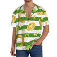thumbnail image 1 of Fotbe Watercolor St Patrick Day Camisa Estampada de Manga Corta para Hombre, Casual de Verano, Estilo Playero, Sin Arrugas-4X-Large, 1 of 5