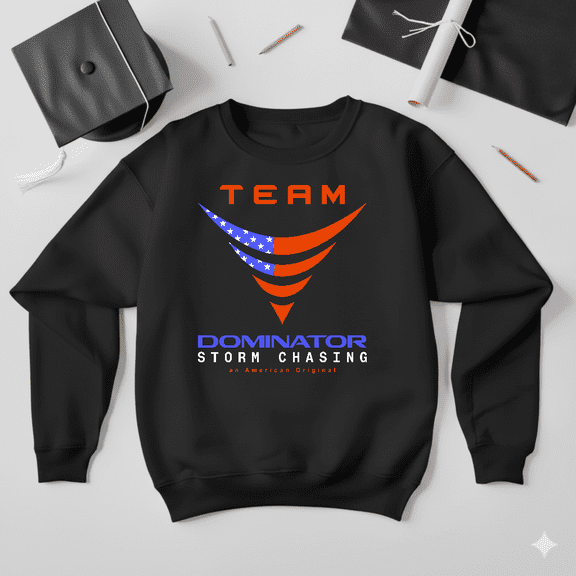 Team Dominator Storm Chasing Extreme Weather Adventure Fan Sweatshirt V41352, up to size 5XL