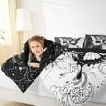 thumbnail image 4 of jejeloiu Gothic Moth Bedding Comforter Set,Vintage Damask Flowers Twin Comforter Sets,Bohemian Theme Bedding Set For Kids,Microfiber Bedroom Decor Reversible,2pcs, 4 of 8